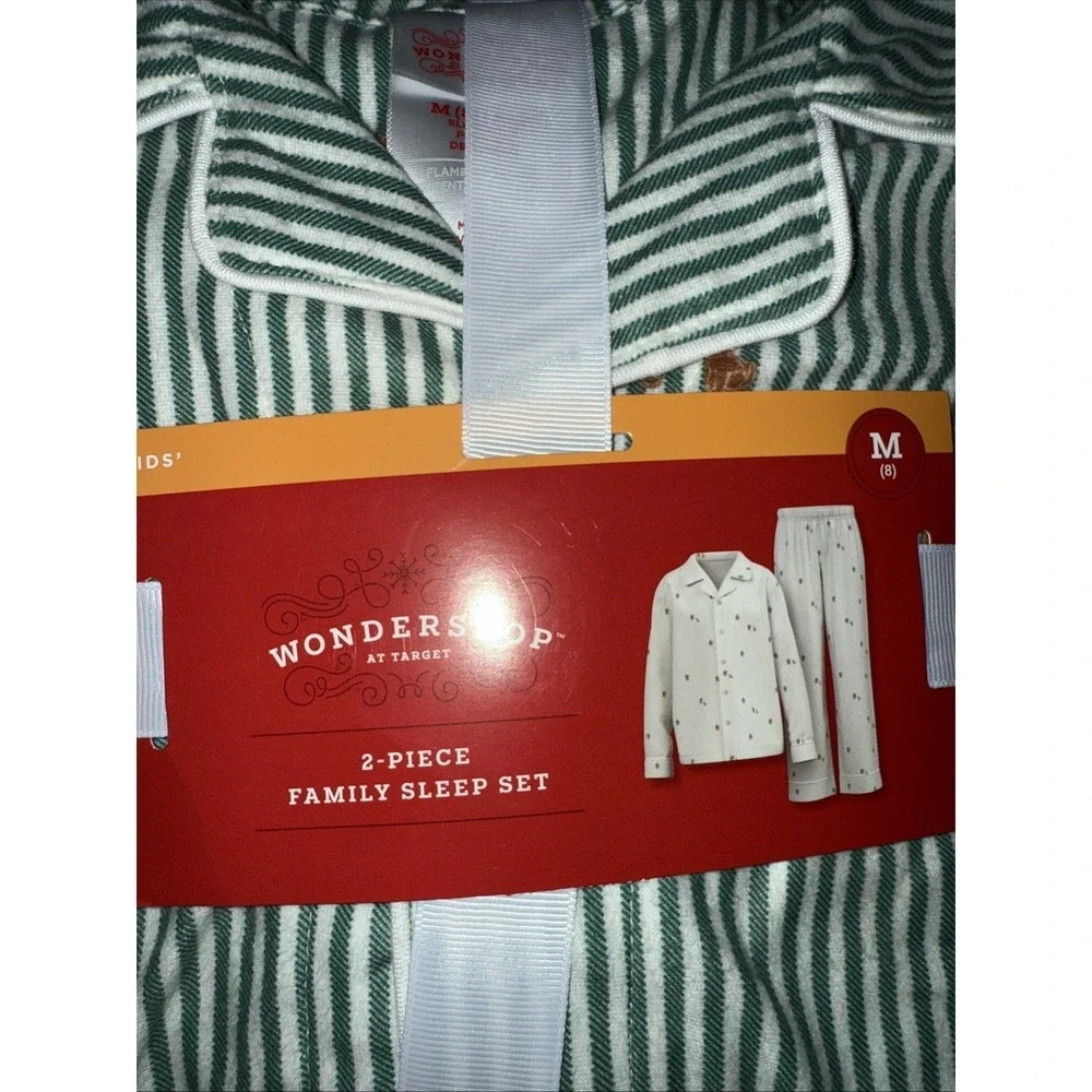 Kids Size‎ 8 holiday Christmas pajamas Set Gingerbread Wondershop
